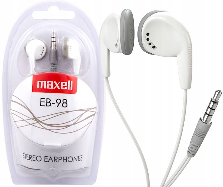 SŁUCHAWKI DOUSZNE EB-98 BIAŁE MAXELL