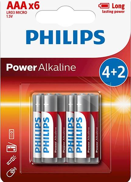BAT.PP PA LR-03 BL.4+2SZT.PHILIPS 