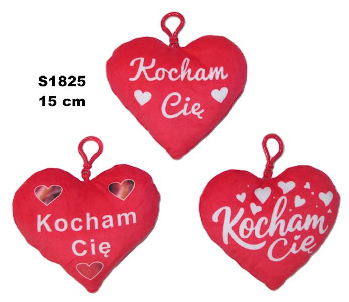 S1825 SERCE BRELOK "KOCHAM CIĘ" 15cm