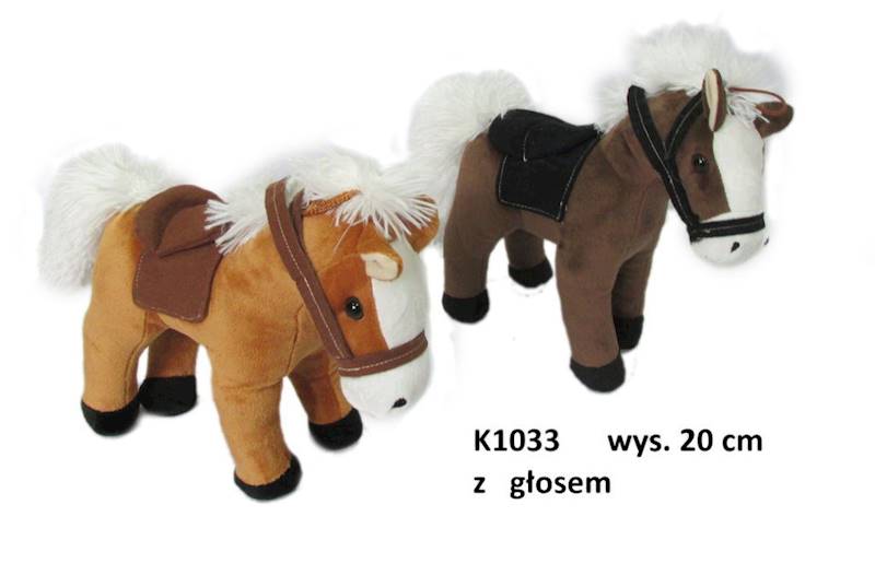 K1033 KOŃ Z GŁOSEM 2 KOLORY 20cm