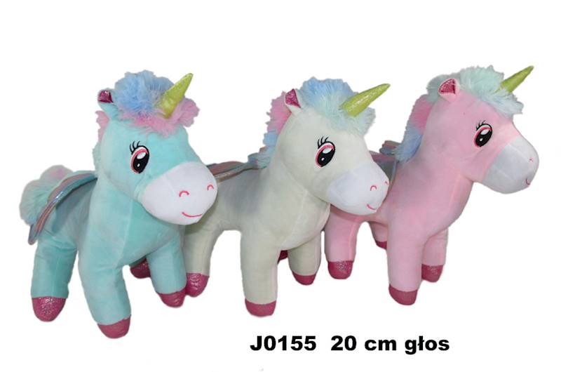 J0155 JEDNOROŻEC 3KOL GŁOS 20 CM