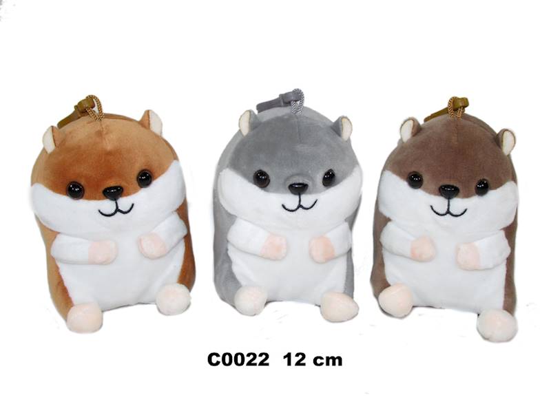 C0022 CHOMIK BRELOK 3KOL 12 CM