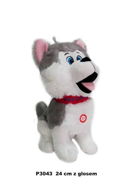 P3043 PIES HUSKY Z GŁOSEM 24CM
