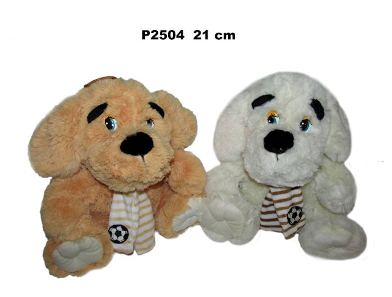 P2504 PIES 2KOL Z SZALIKIEM 21 CM