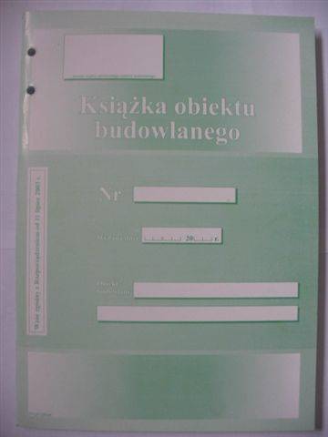 KSIĄŻKA OBIEKTU BUDOWLANEGO