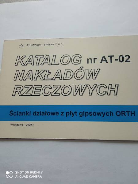 KNR AT-02 Ścianki działowe z płyt gipsowych ORTH