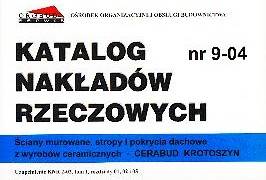 KNR 9-04 Orgbud Ściany murowane, stropy i pokrycia dachowe z wyrobów ceramicznych - CERABUD KROTOSZYN