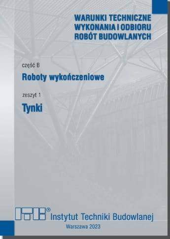 Instrukcja ITB część B zeszyt 1 Tynki   388/ 2023