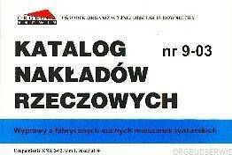 KNR 9-03 Orgbud Wyprawy z fabrycznych suchych mieszanek tynkarskich