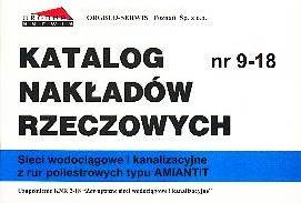 KNR 9-18 Orgbud ieci wodociągowe i kanalizacyjne z rur poliestrowych typu CFW-GRP