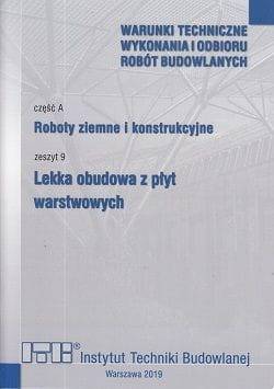 Instrukcja ITB część A zeszyt 9 lekka obudowa z płyt warstwowych