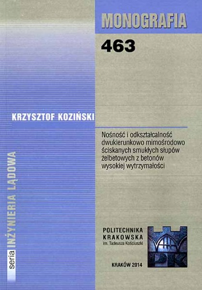 Nośność i odkształcalność dwukierunkowo mimośrodowo ściskanych smukłych słupów żelbetowych z betonów wysokiej wytrzymałości