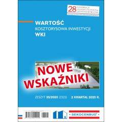 SEKOCENBUD Wartość kosztorysowa inwestycji WKI 2 kw. 2025 rok