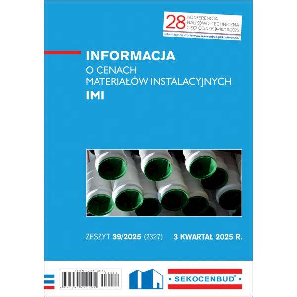 SEKOCENBUD Informacja o cenach materiałów instalacyjnych IMI 3 kw 2025 rok