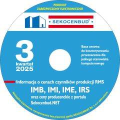 SEKOCENBUD Informacje kwartalne RMS (IMB, IMI, IME, IRS, Sekocenbud.NET) 3 kw. 2025 rok na CD