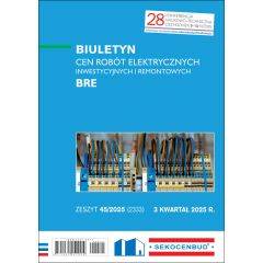 SEKOCENBUD Biuletyn cen robót elektrycznych BRE 3 kw. 2025 rok