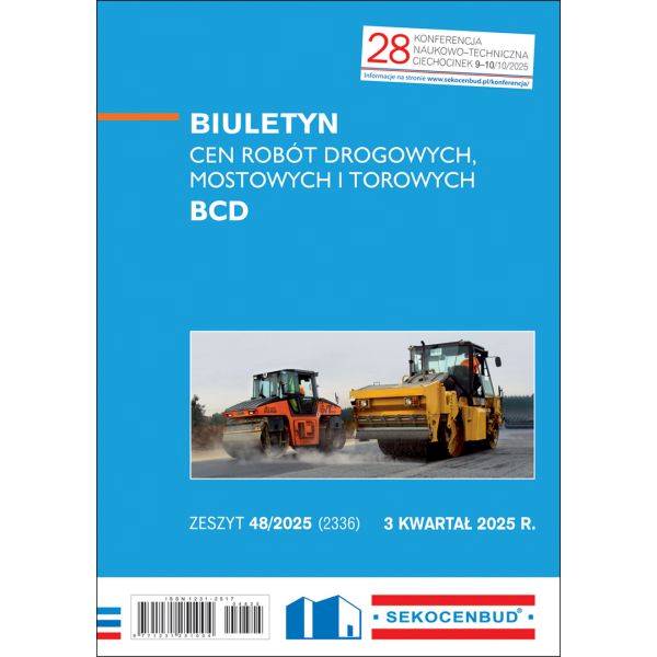 SEKOCENBUD Biuletyn cen robót drogowych, mostowych i torowych BCD 3 kw. 2025 rok