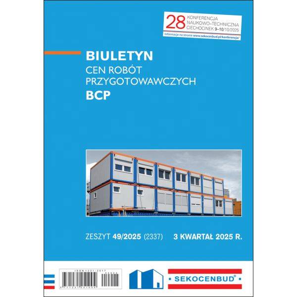SEKOCENBUD Biuletyn cen robót przygotowawczych BCP 3 kw. 2025 rok