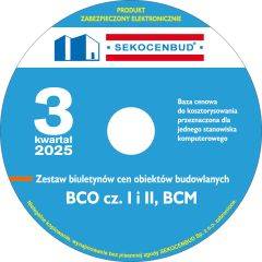 SEKOCENBUD Biuletyny zagregowane BCO cz. I i II oraz BCM na CD 3 kw 2025 rok