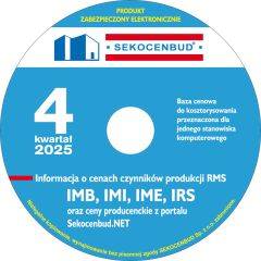 SEKOCENBUD Informacje kwartalne RMS (IMB, IMI, IME, IRS, Sekocenbud.NET) 4 kw. 2025 rok na CD