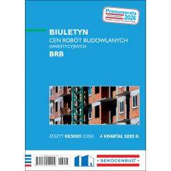 SEKOCENBUD Biuletyn cen robót budowlanych inwestycyjnych BRB 4 kw. 2025 rok