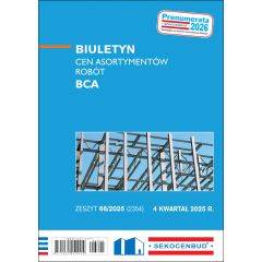 SEKOCENBUD Biuletyn cen asortymentów robót BCA 4 kw. 2025 rok