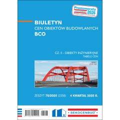 SEKOCENBUD Biuletyn cen obiektów budowlanych BCO cz. II 4 kw. 2025 rok