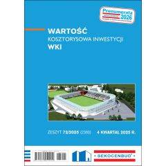 SEKOCENBUD Wartość kosztorysowa inwestycji WKI 4 kw. 2025 rok