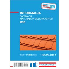 SEKOCENBUD Informacja o cenach materiałów budowlanych IMB 1 kw 2026 rok