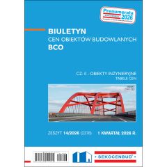 SEKOCENBUD Biuletyn cen obiektów budowlanych BCO cz. II 1 kw. 2026 rok