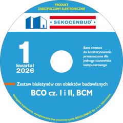SEKOCENBUD Biuletyny zagregowane BCO cz. I i II oraz BCM na CD 1 kw 2026 rok
