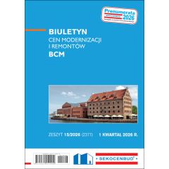 SEKOCENBUD Biuletyn cen modernizacji i remontów BCM 1 kw. 2026 rok