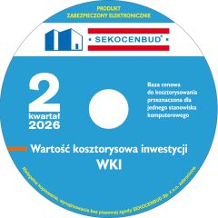 SEKOCENBUD Wartość kosztorysowa inwestycji WKI 2 kw. 2026 rok na CD