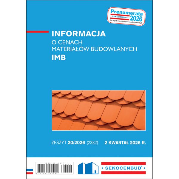 SEKOCENBUD Informacja o cenach materiałów budowlanych IMB 2 kw 2026 rok