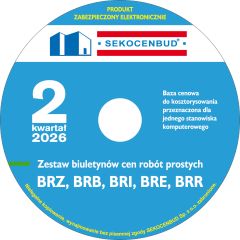 SEKOCENBUD Biuletyny cen robót (BRZ, BRB, BRI, BRE, BRR) na CD 2 kw. 2026 rok