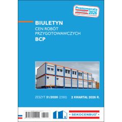 SEKOCENBUD Biuletyn cen robót przygotowawczych BCP 2 kw. 2026 rok