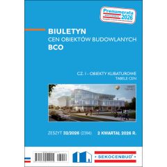 SEKOCENBUD Biuletyn cen obiektów budowlanych BCO cz. I 2 kw. 2026 rok