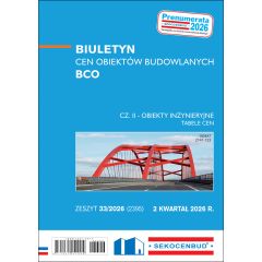 SEKOCENBUD Biuletyn cen obiektów budowlanych BCO cz. II 2 kw. 2026 rok