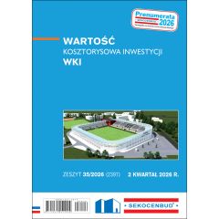SEKOCENBUD Wartość kosztorysowa inwestycji WKI 2 kw. 2026 rok