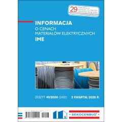 SEKOCENBUD Informacja o cenach materiałów elektrycznych IME 3 kw 2026 rok