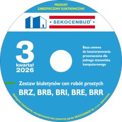 SEKOCENBUD Biuletyny cen robót (BRZ, BRB, BRI, BRE, BRR) na CD 3 kw. 2026 rok