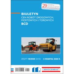 SEKOCENBUD Biuletyn cen robót drogowych, mostowych i torowych BCD 3 kw. 2026 rok