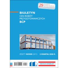SEKOCENBUD Biuletyn cen robót przygotowawczych BCP 3 kw. 2026 rok