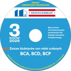 SEKOCENBUD Biuletyny scalone (BCA, BCD, BCP) na CD 3 kw. 2026 rok