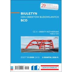 SEKOCENBUD Biuletyn cen obiektów budowlanych BCO cz. II 3 kw. 2026 rok