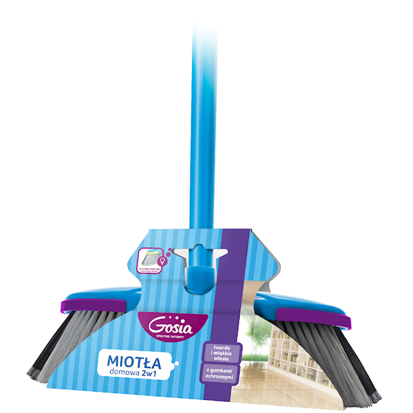 ZAMIATACZ-miotła Domowa 2w1+ kij GOSIA 7839