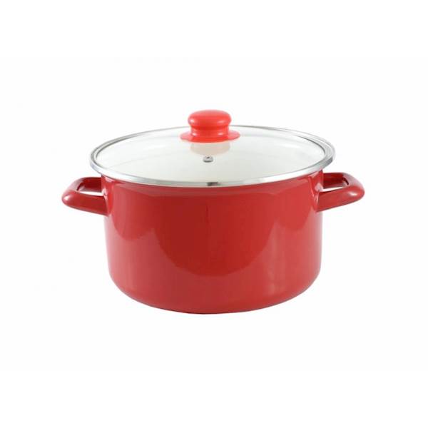 GARNEK 22cm 4,5L emal.czerwony SZ/P