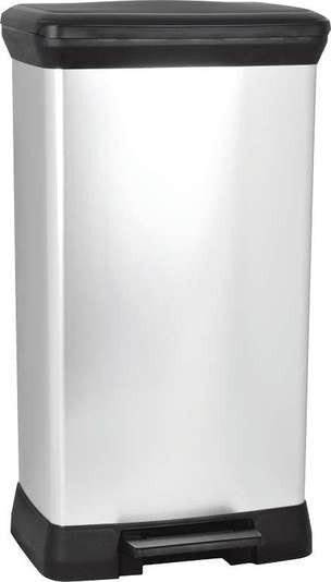 KOSZ 50L metalizowany z pedałem Curver DECO BIN