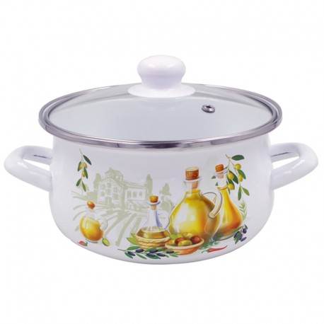 GARNEK 18cm EMALIOWANY SZ/P TOSCANA 2