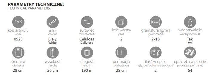 CZYŚCIWO BIAŁE C200/2 celuloza -2 rolki  0925 2szt